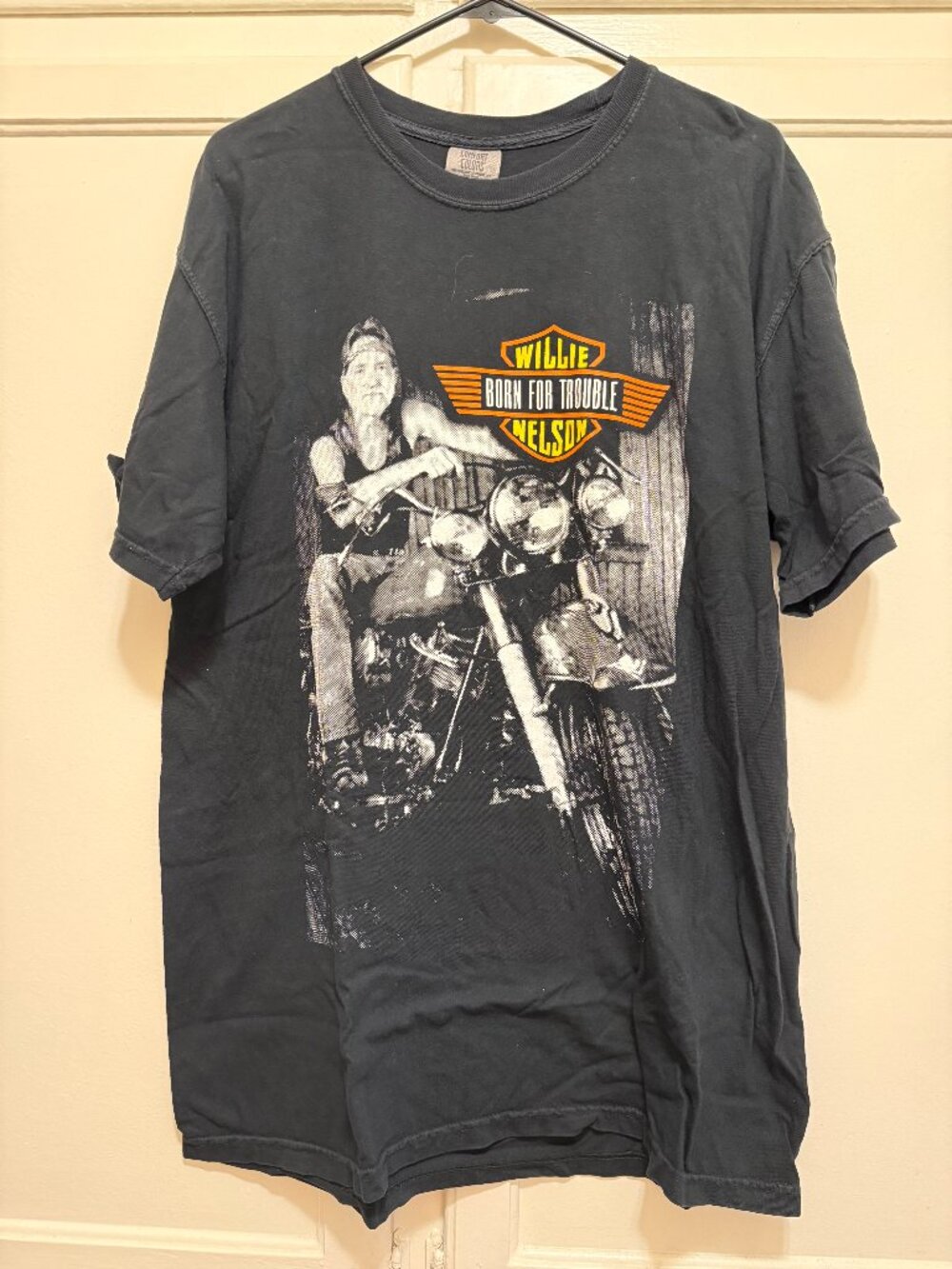 Willie Nelson Harley Tee Comfort Colors Size L